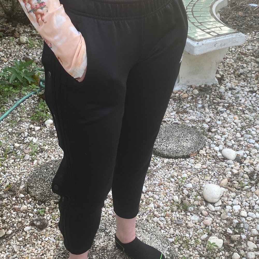 Adidas button down joggers